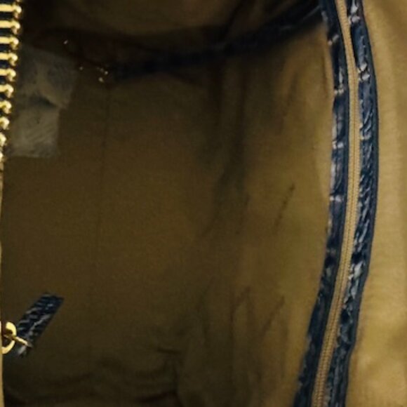 Brahmin Blue Serenade Caroline Satchel Melbourne Croc Leather NWT $385 - Picture 7 of 9